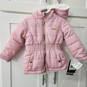 DKNY Pink Puffer Jacket